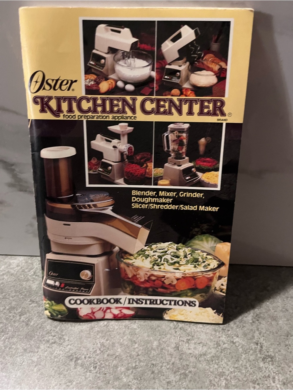 Vintage 1985 Oster Kitchen Center Cookbook & Instruction Manual